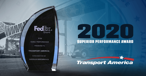 Transport America Receives FedEx 2020 Superior Performance Award