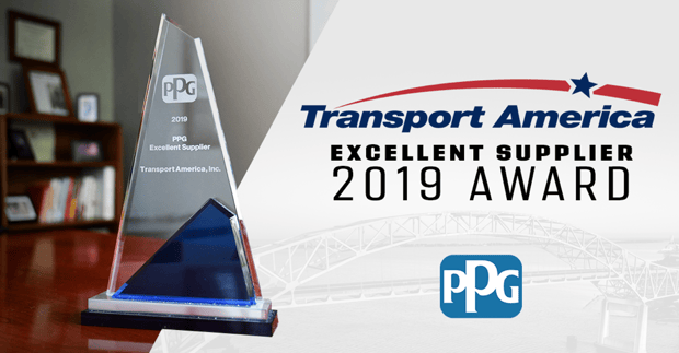 Transport America Named 2019 Excellent Supplier By PPG